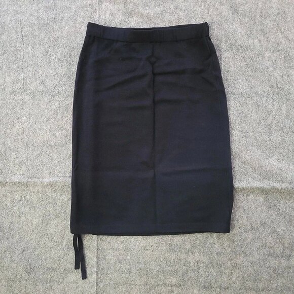 ST JOHN COLLECTION Black Santana Knit Stretch Straight Pencil Skirt Size 2 - Picture 1 of 7
